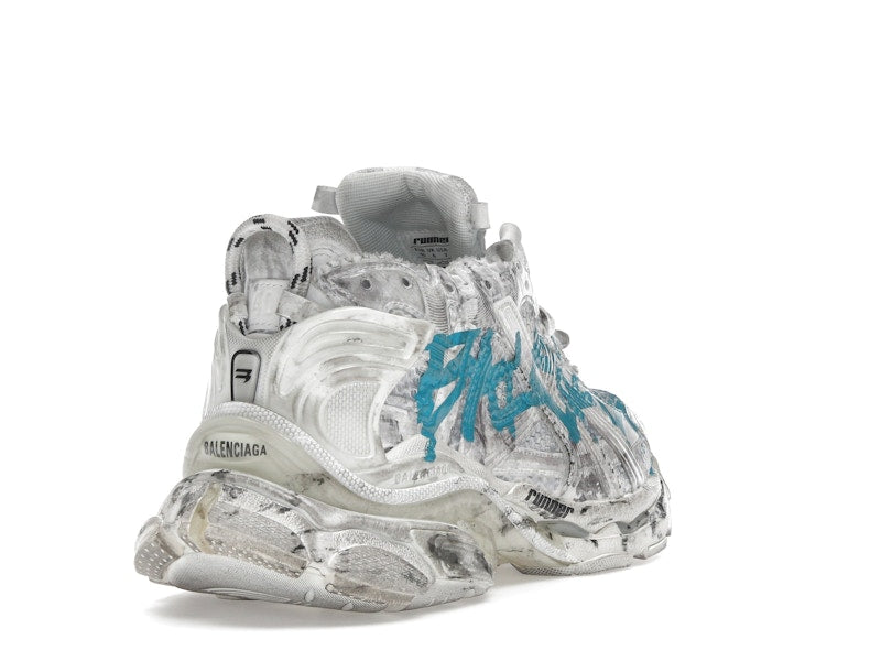 Balenciaga Runner Graffiti White Blue