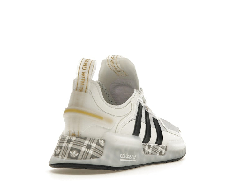 adidas NMD R1 V3 White Black Gold Tartan Trefoil