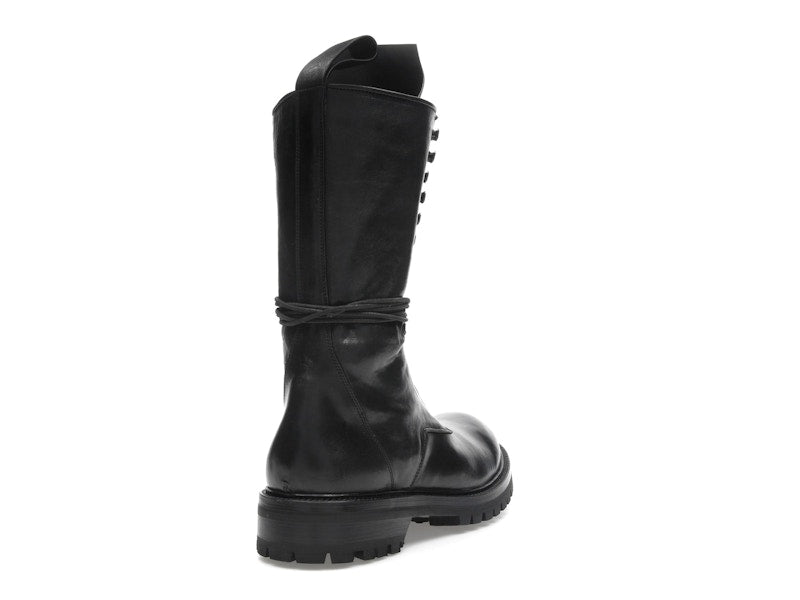 Rick Owens Army Laced Boot Black