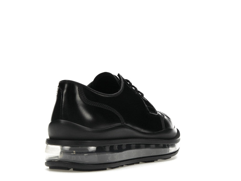 Prada Lace-Up Derby Black Brushed Leather