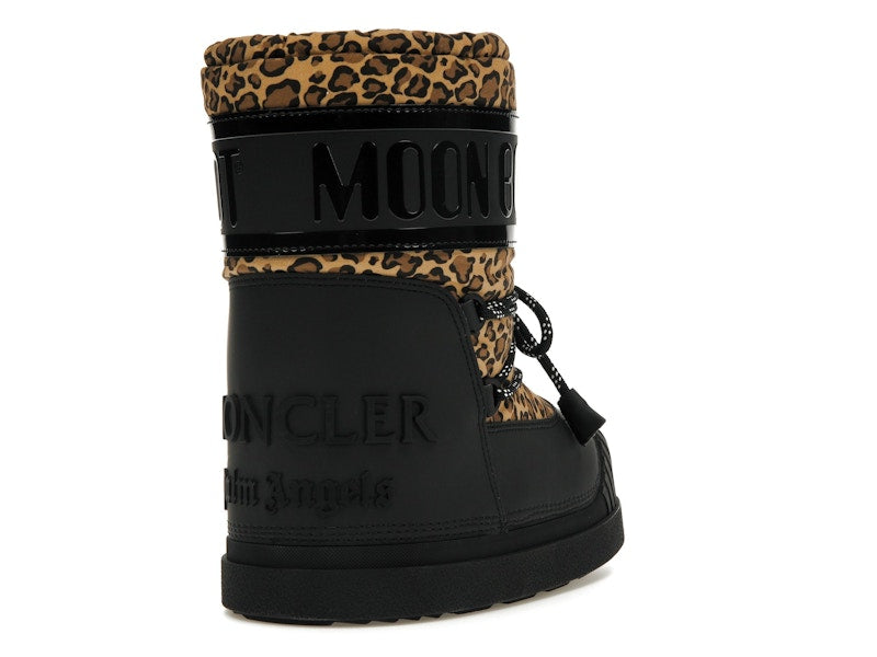 Moncler Shedir Snow Boots Palm Angels Black Leopard Print
