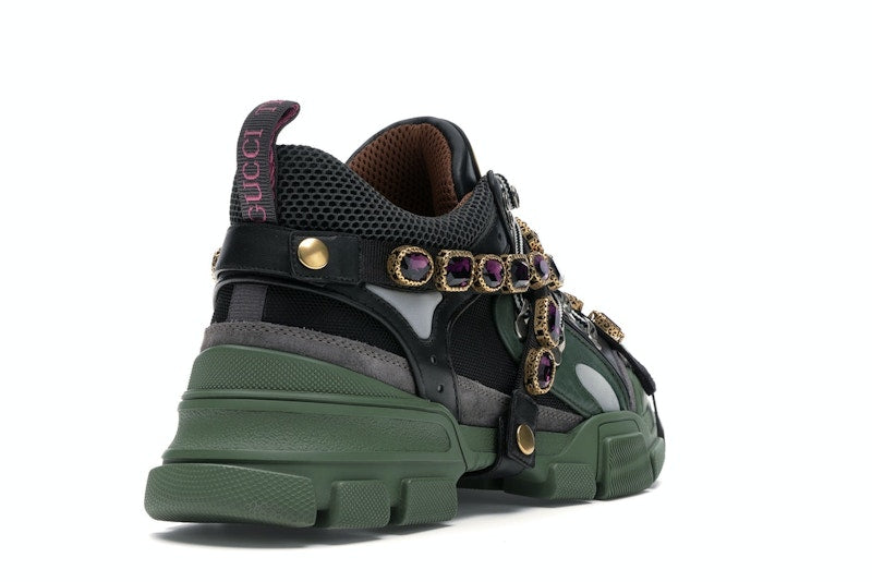 Gucci Flashtrek SEGA Green Removable Crystal