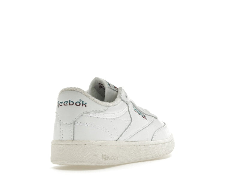 Reebok Club C 85 White Teal Burgundy Logo