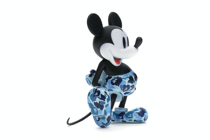 BAPE x Mickey Mouse 90th Anniversary Figure Blue Camo