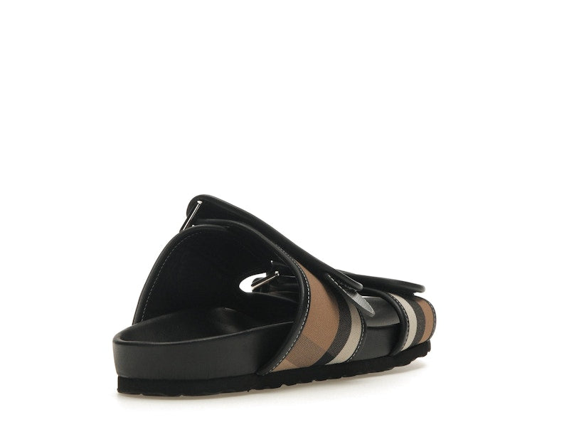 Burberry Check Sandals Birch Brown Black