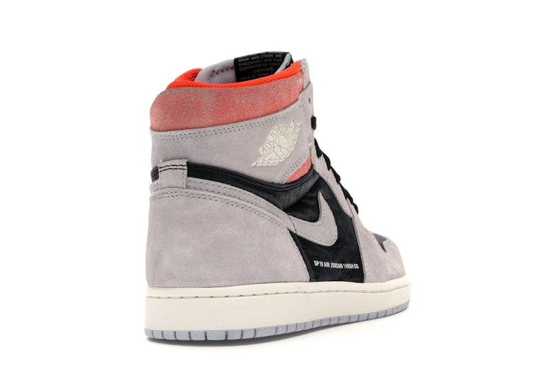 Jordan 1 Retro High Neutral Grey Hyper Crimson
