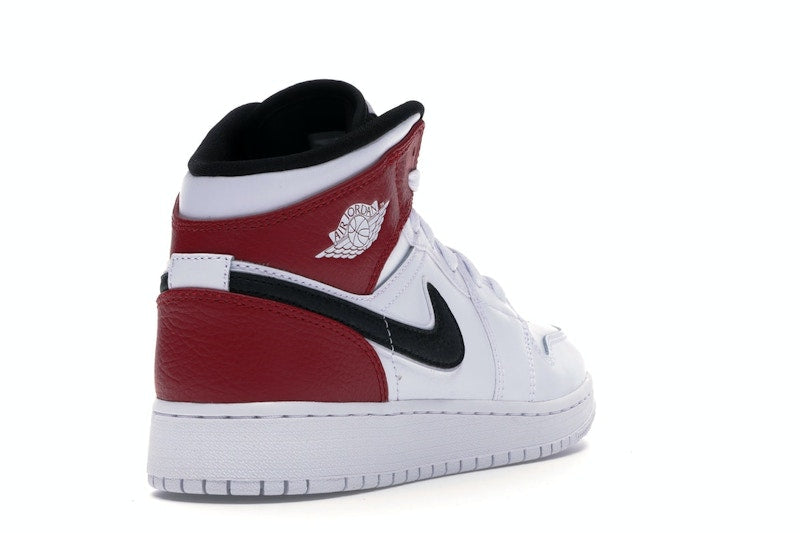 Jordan 1 Mid White Black Gym Red (GS)