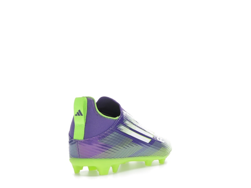 adidas F50 League Laceless FG/MG Purple Rush Cloud White Lucid Lemon (GS)