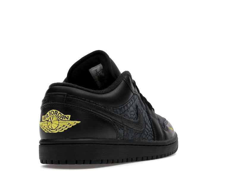 Jordan 1 Low Black Elephant Print