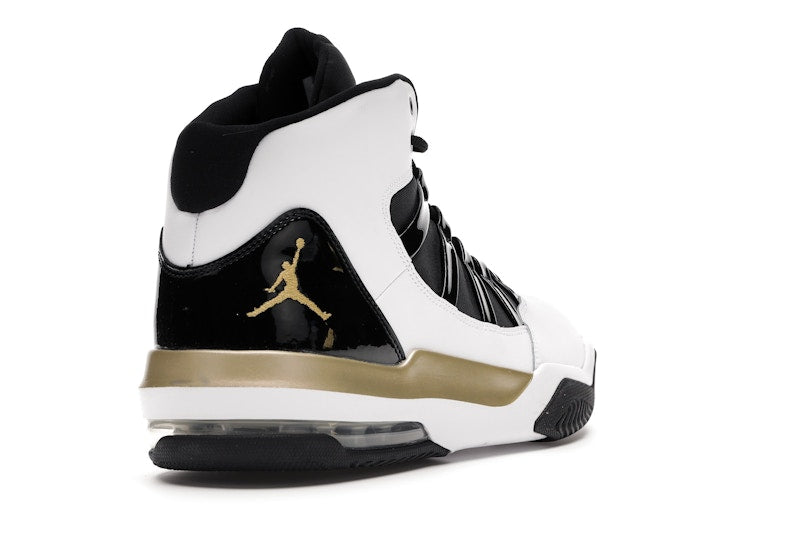 Jordan Max Aura White Metallic Gold Black