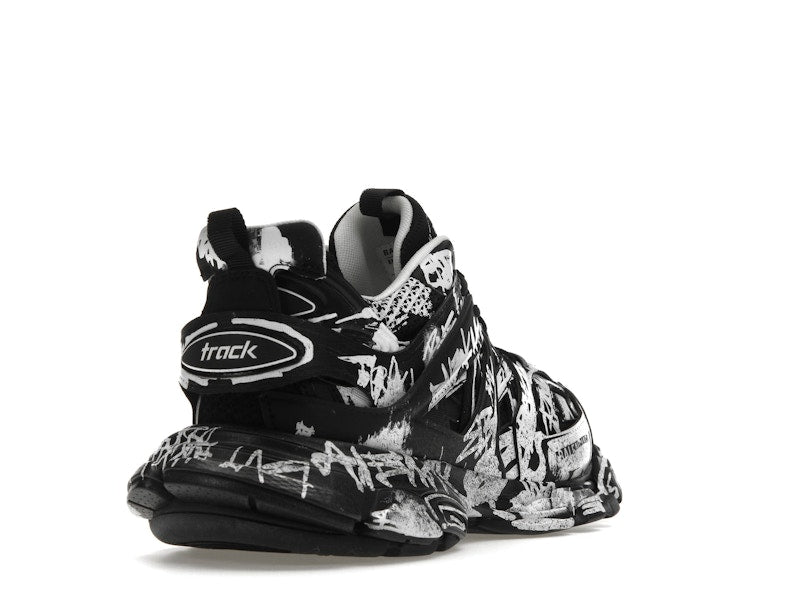 Balenciaga Track Graffiti Black White