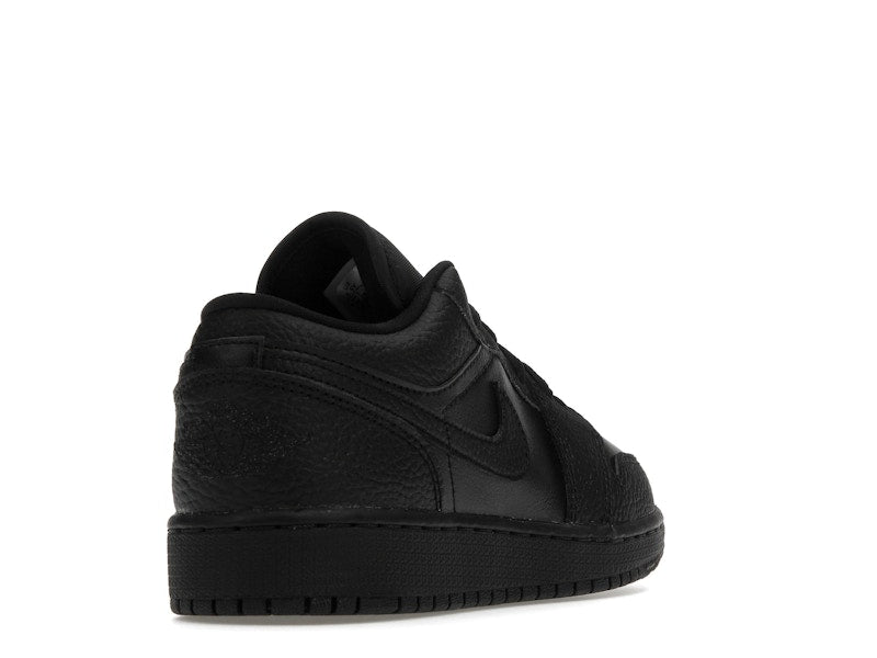 Jordan 1 Low Tumbled Leather Black (GS)