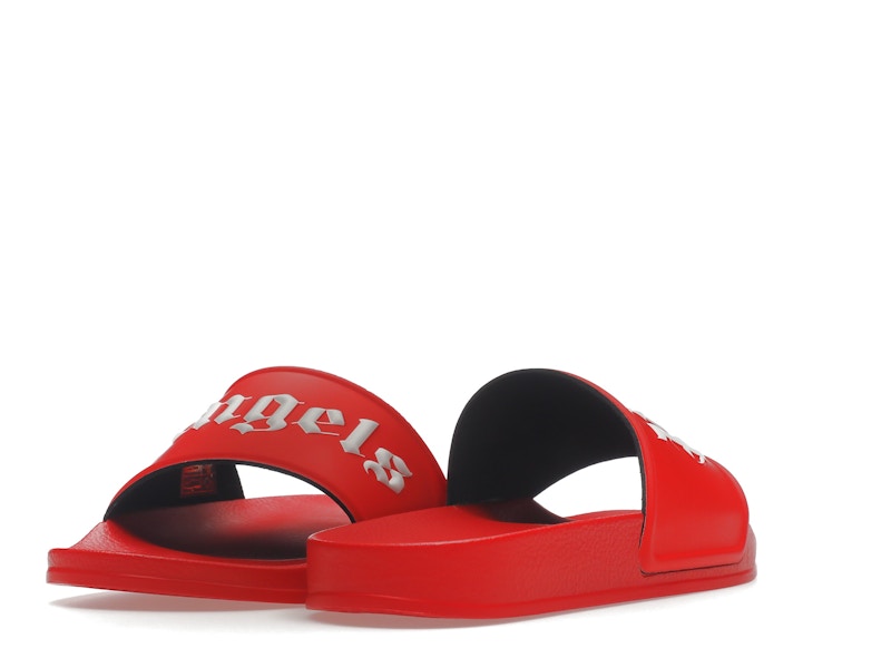 Palm Angels Pool Slides Red White