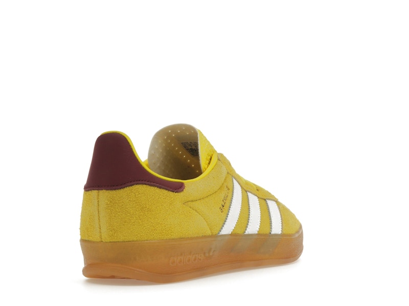 adidas Gazelle Indoor Bright Yellow Collegiate Burgundy (Women's)