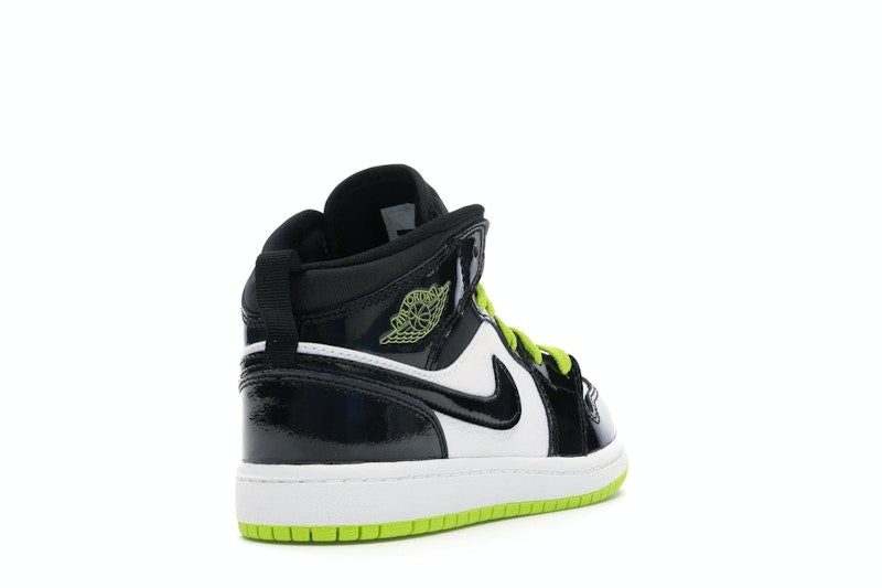 Jordan 1 Mid Black Cyber Mystic Green (PS)