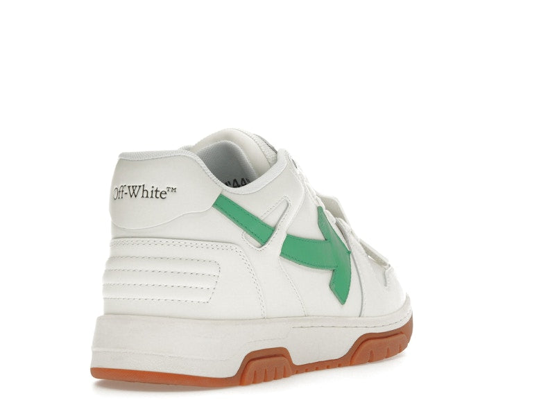 OFF-WHITE Out Of Office OOO Low Tops White Bright Green Brick Red