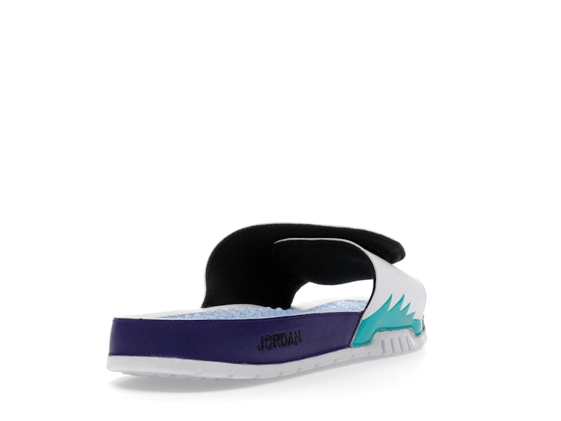 Jordan Hydro 5 Retro Slide White New Emerald Grape Ice Black