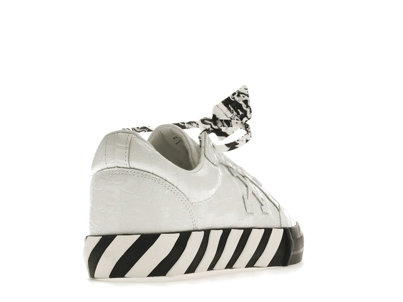 OFF-WHITE Vulc Low Croco Leather White Black