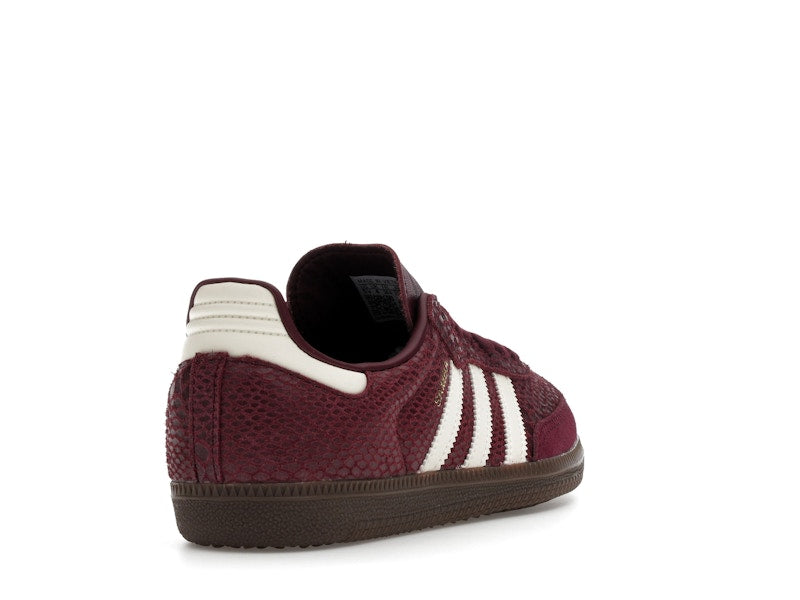 adidas Samba OG Snakeskin Maroon Cream White (Women's)