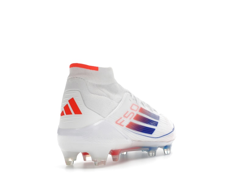 adidas F50 Elite Mid FG Cloud White Lucid Blue Solar Red (Women's)