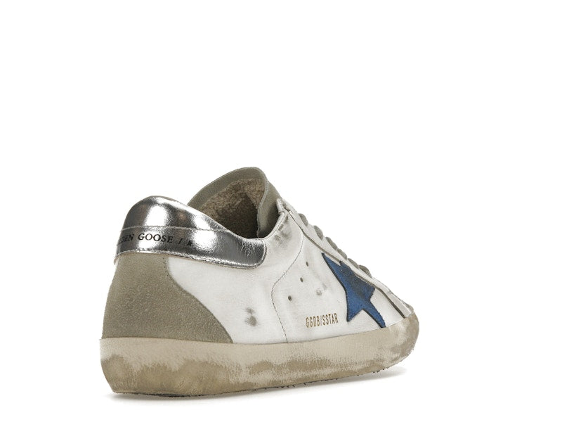 Golden Goose Super-Star White Elecctric Blue Silver