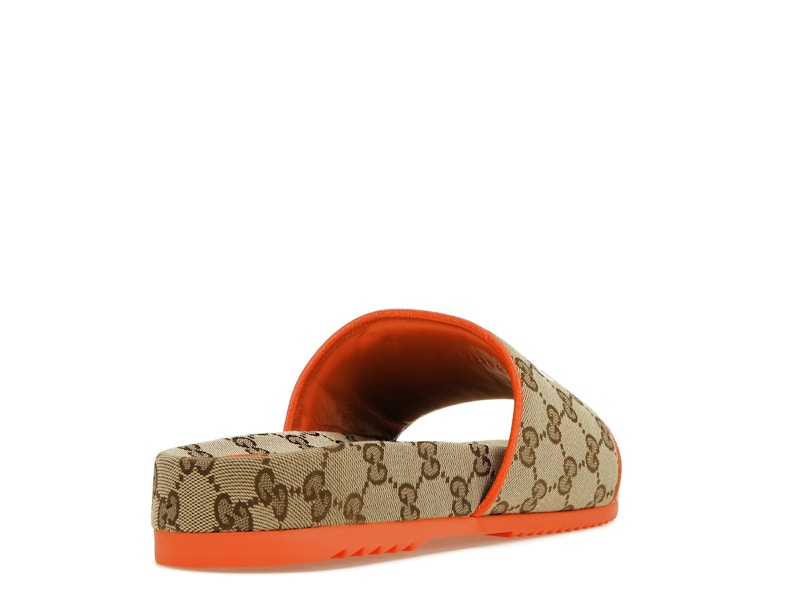 Gucci x The North Face GG Slide Orange Beige Ebony Original GG Canvas