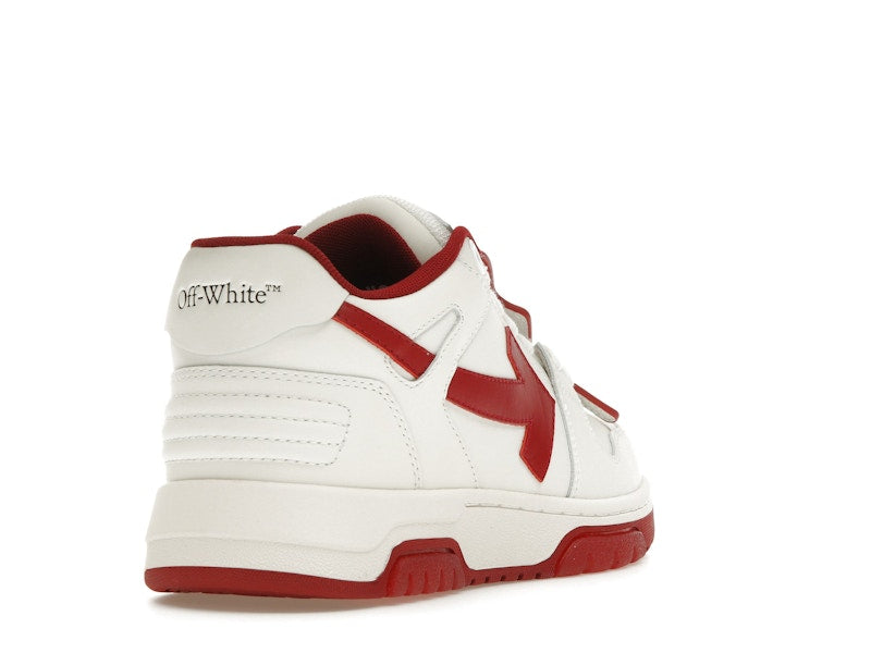 OFF-WHITE Out Of Office OOO Low Tops White Burgundy