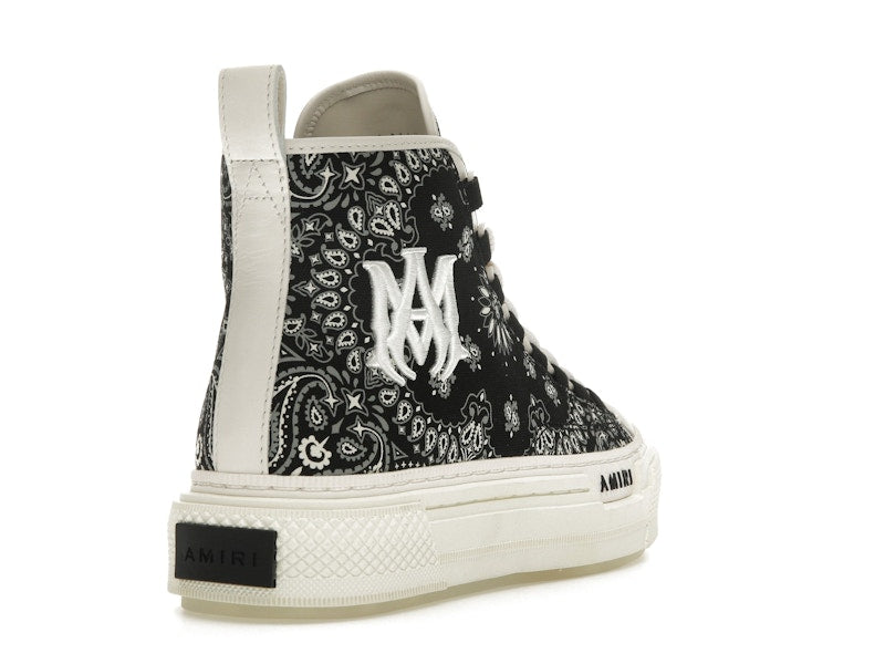AMIRI Bandana Court Hi-top Sneaker Black White (Women's)