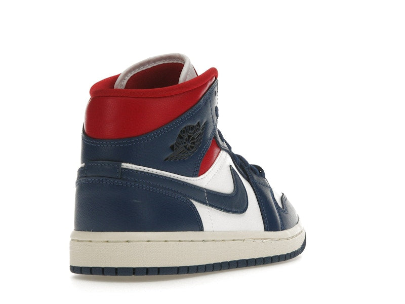 Jordan 1 Mid French Blue Gym Red (Women's)