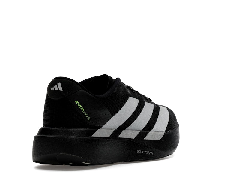 adidas Adizero Evo SL Black Silver Metallic Signal Green