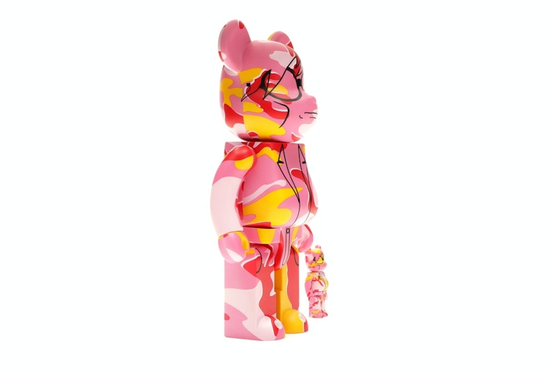 Bearbrick Andy Warhol Camo Ver. 100% & 400% Set Pink