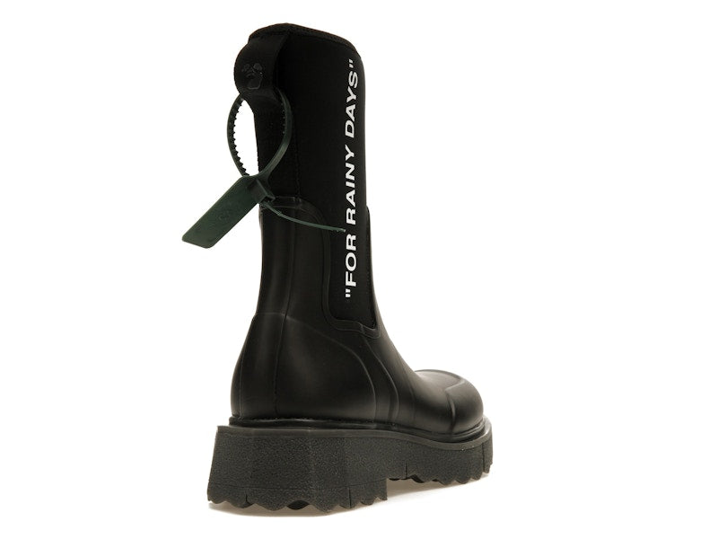 OFF-WHITE For Rainy Days Rain Boot Black (Women's)