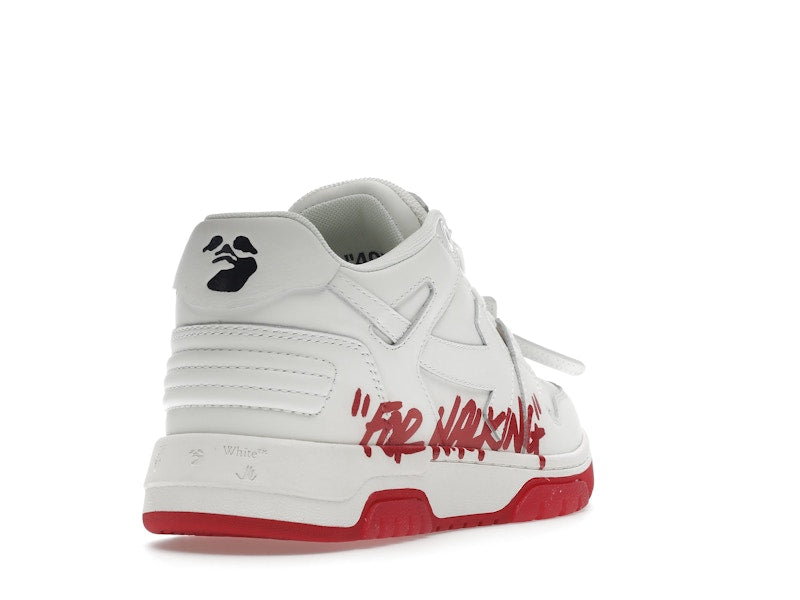 OFF-WHITE Out Of Office "OOO" Low Tops For Walking White White Red SS22