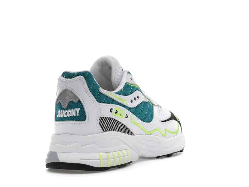 Saucony 3D Grid Hurricane White Green Lime