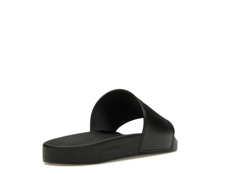 Burberry Check EKD Motif Slide Black