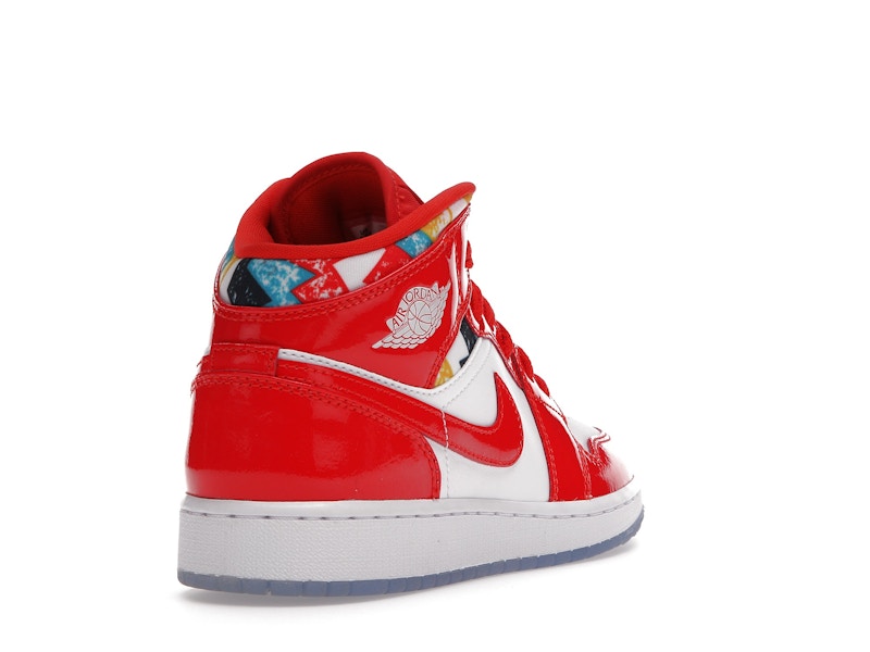 Jordan 1 Mid Barcelona Sweater Red Patent (GS)