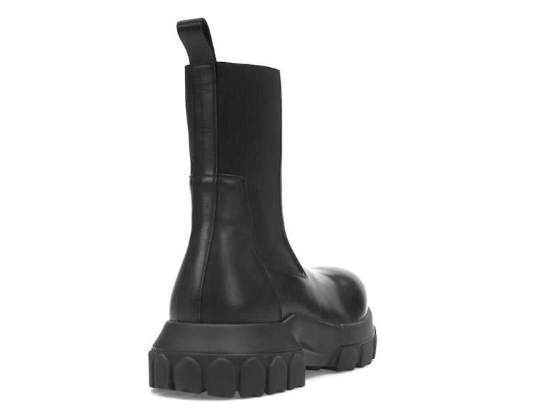Rick Owens Lido Beatle Bozo Tractor Boots Black