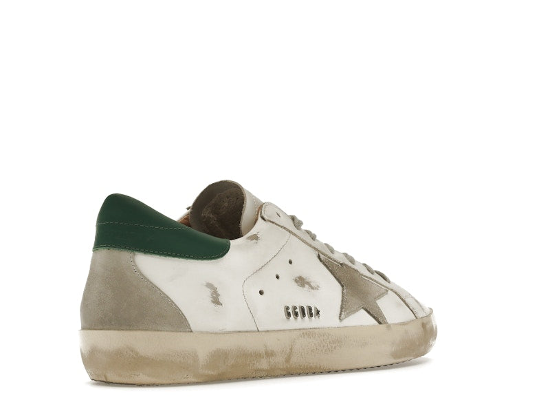 Golden Goose Super-Star White Green Grey Suede Patch