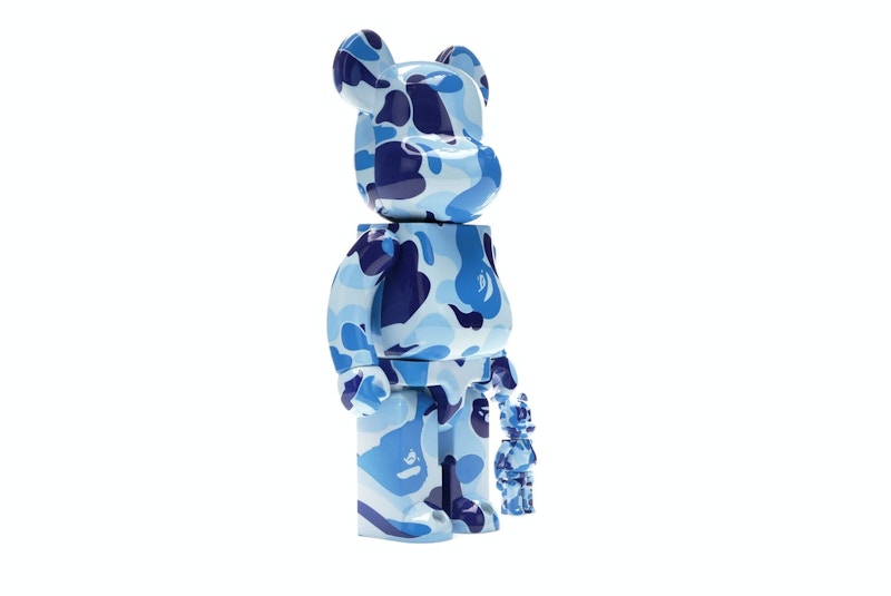 Bearbrick A Bathing Ape ABC Camo 100% & 400% Set Blue