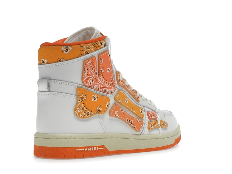 AMIRI Skel Top Hi Bandana White Orange