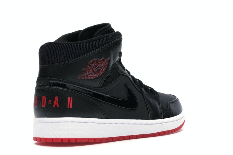 Jordan 1 Mid Black University Red