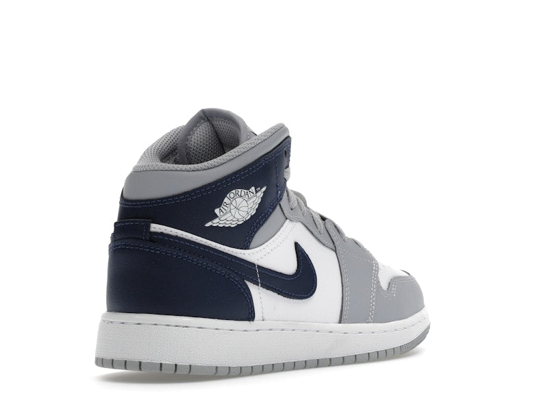 Jordan 1 Mid Wolf Grey Midnight Navy (GS)