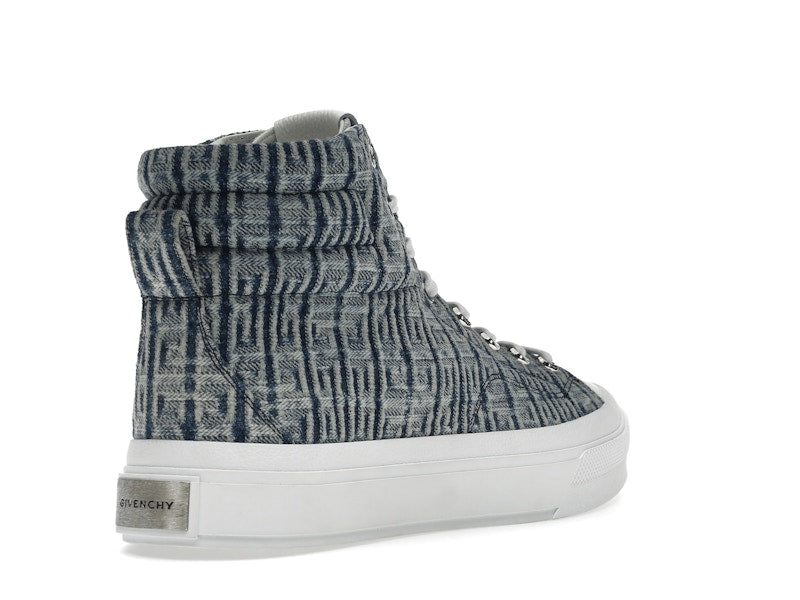 Givenchy City High Top In 4G Denim Blue White