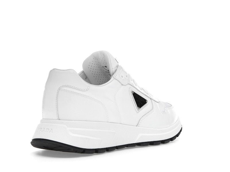 Prada PRAX 01 Sneakers Re-Nylon Brushed Leather White Black
