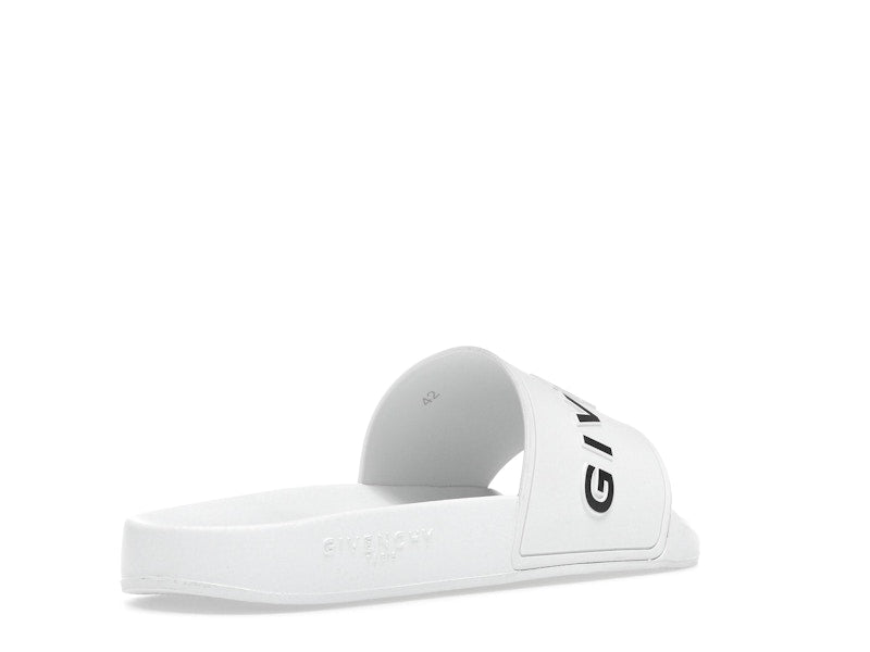 Givenchy Paris Flat Sandals White Black