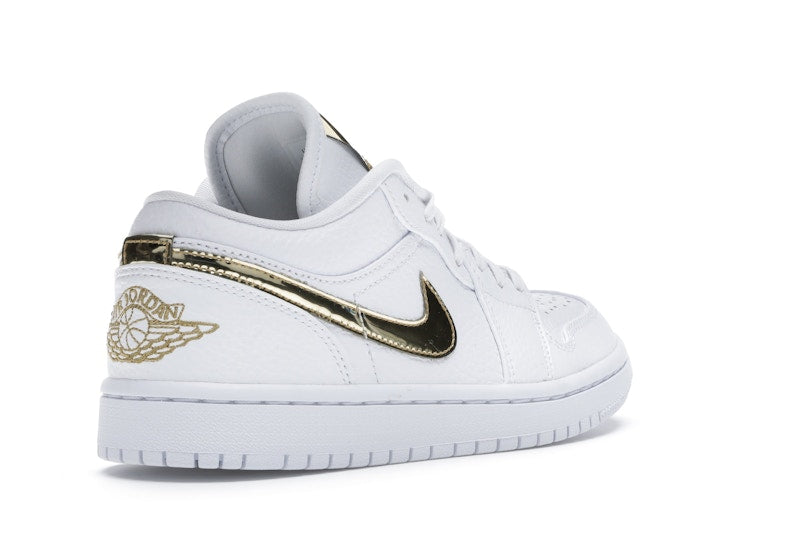 Jordan 1 Low White Metallic Gold (Women's)
