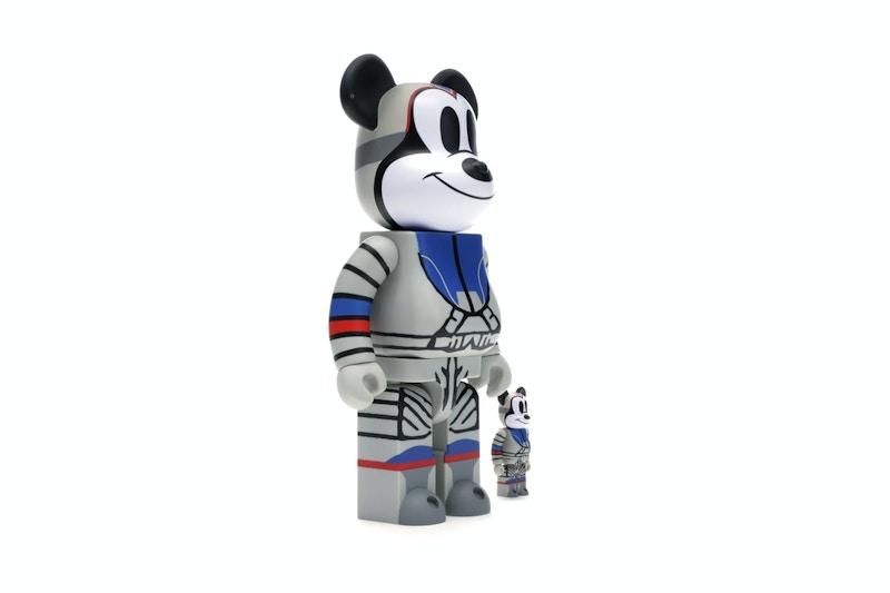 Bearbrick x Billionaire Boys Club x Mickey Mouse Astronaut 100% & 400% Set Multicolor