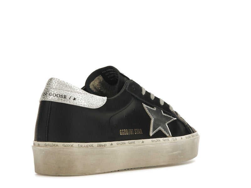 Golden Goose Hi-Star Black Silver (Women's)