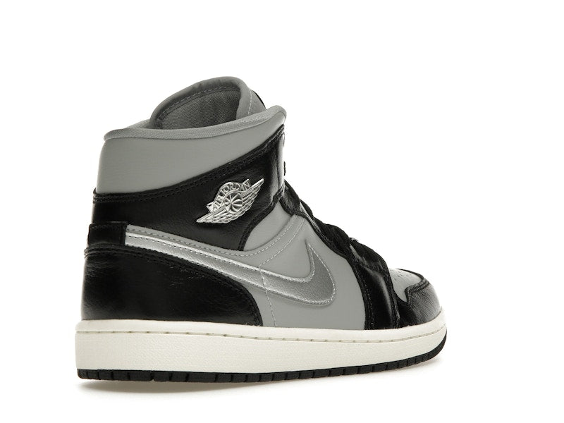 Jordan 1 Mid SE Black Metallic Silver (Women's)