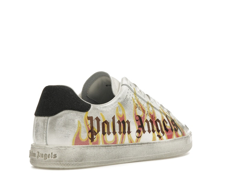 Palm Angels Palm One Low-Top Flame Print White Multi